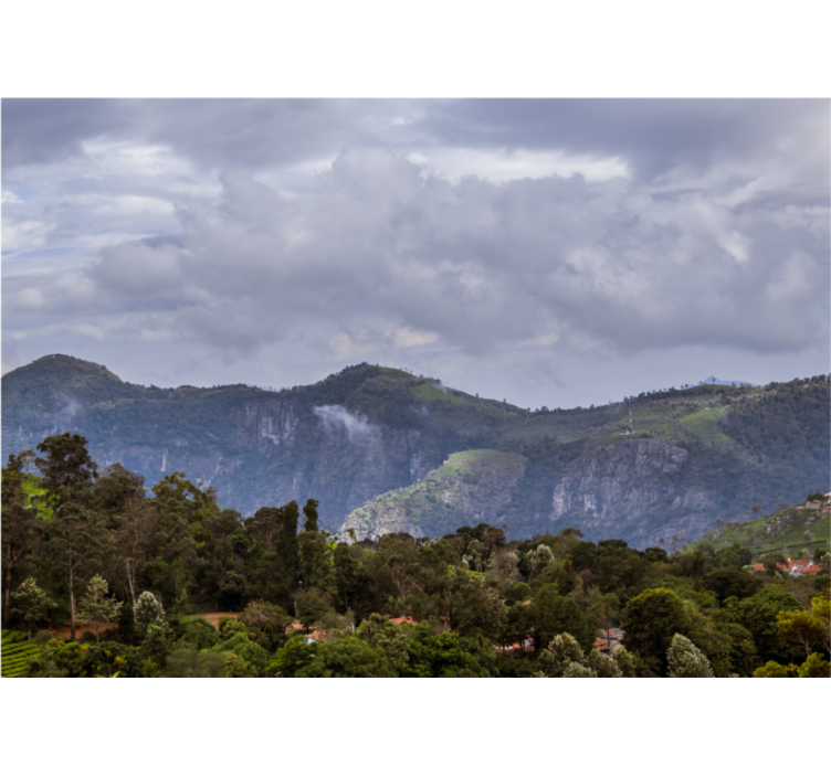 Serene mountain view landscape wall mural - TenStickers