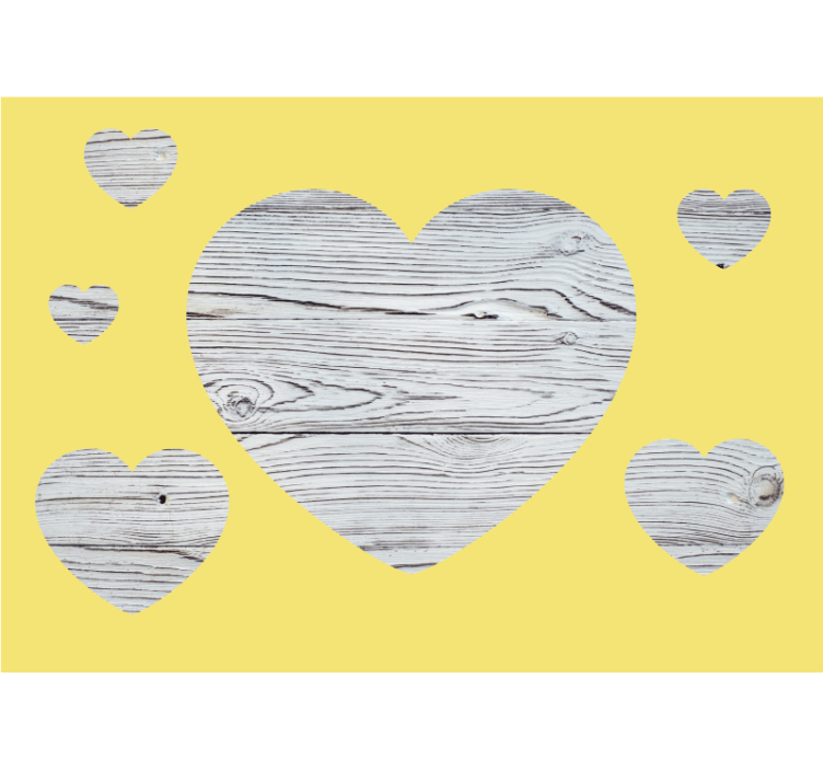 Romantic wall mural heartwood design - TenStickers