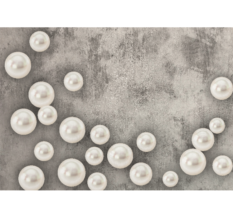 Texture wall mural delicate pearl arrangement - TenStickers