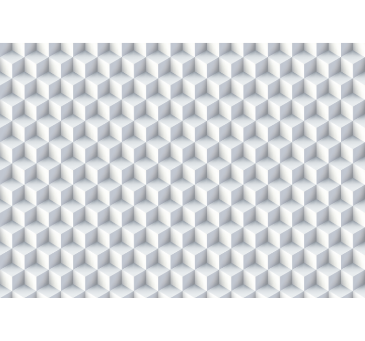 Wall mural 3d cube pattern design - TenStickers