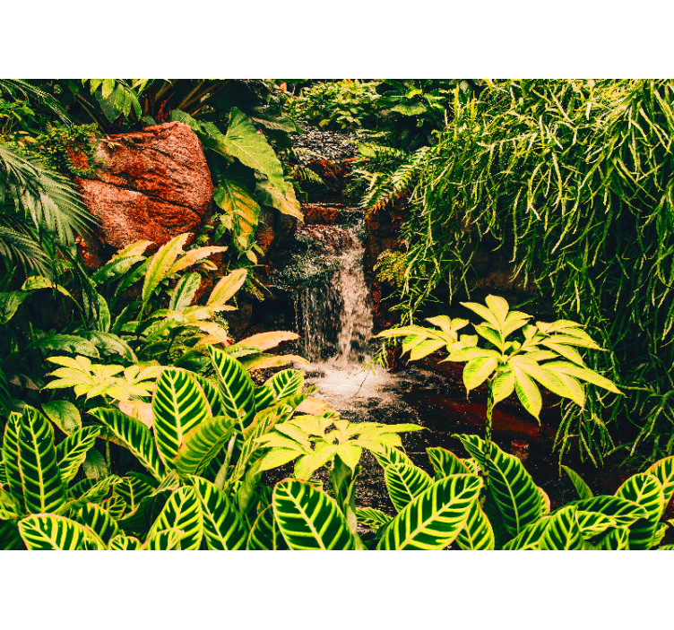 Wall mural nature vibrant tropical scene - TenStickers