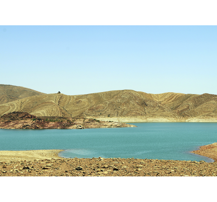 Wall mural mountain serene lake view - TenStickers