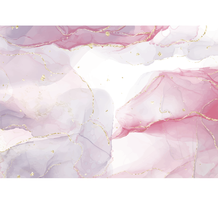 Abstract wall mural delicate pink swirls - TenStickers