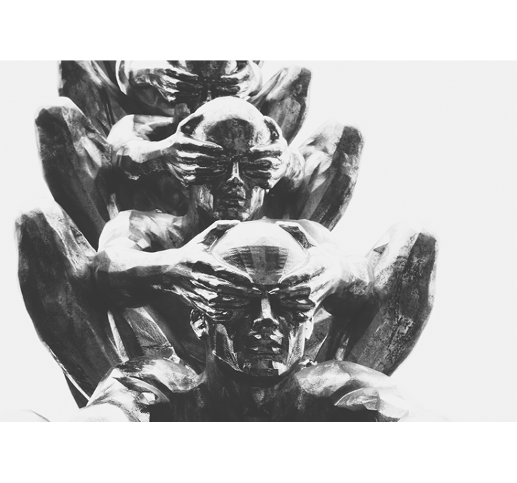 Art wall mural of abstract human figures - TenStickers