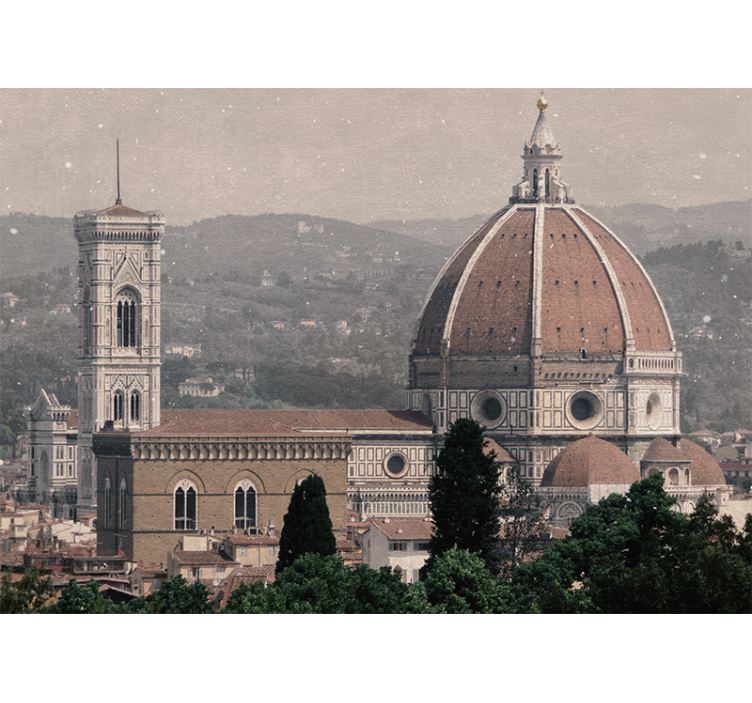 City wall mural florence cathedral view - TenStickers