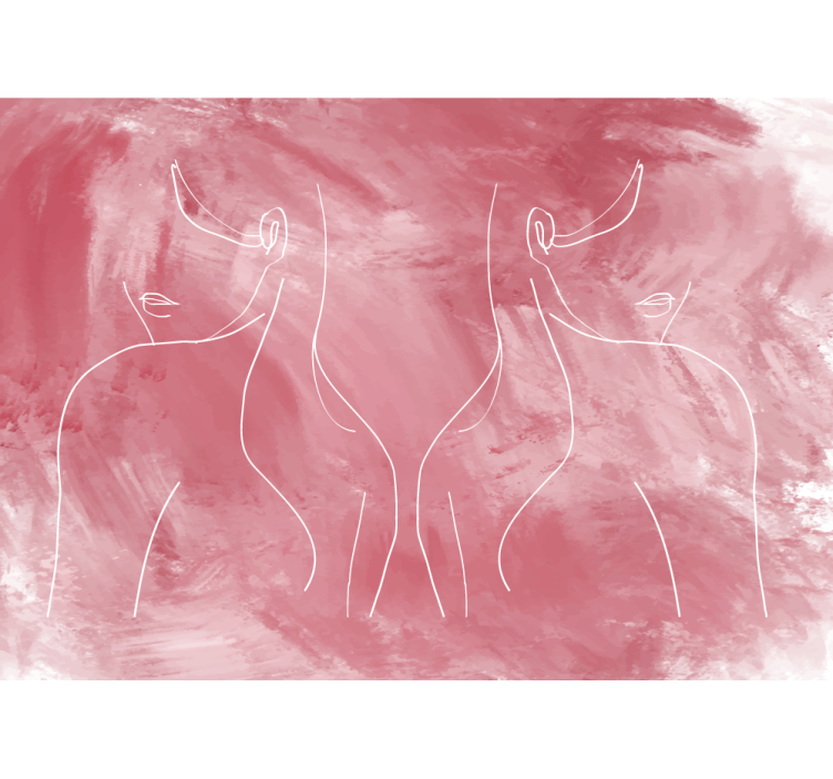 Minimalist Female Forms art wall mural - TenStickers