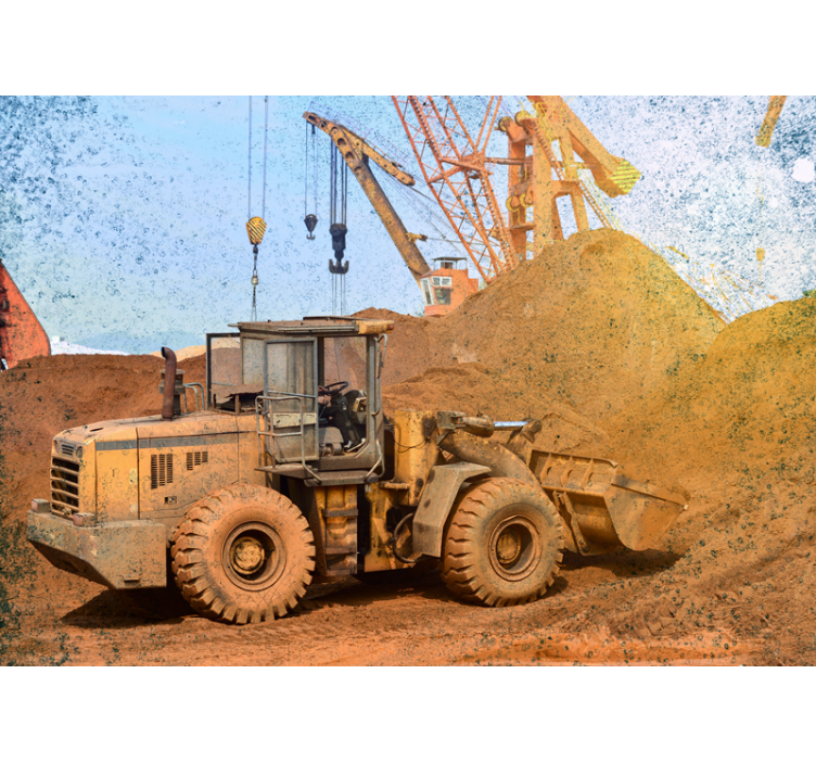 Wall mural vehicle construction loader machine - TenStickers