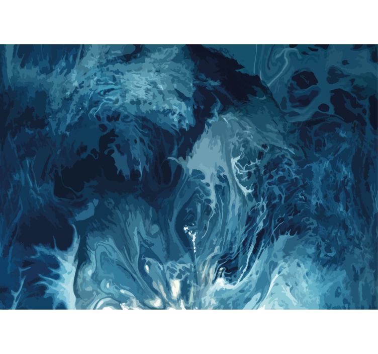 Abstract wall mural oceanic swirl design - TenStickers