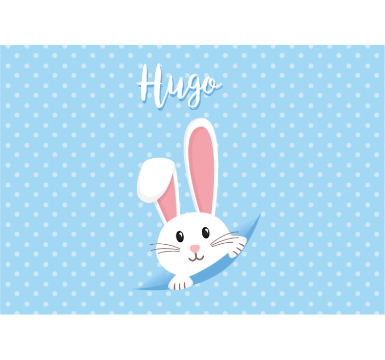 Animals wall mural happy bunny character - TenStickers