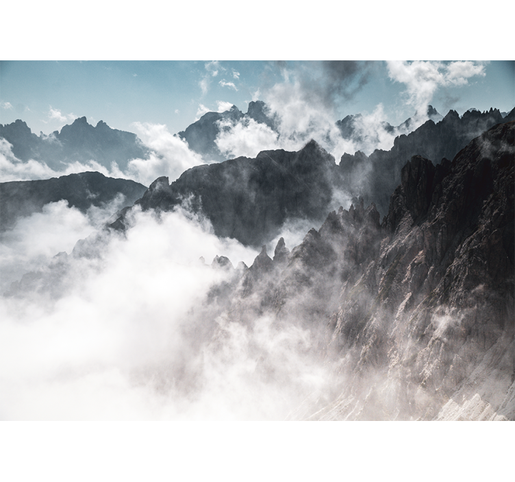 Wall mural mountain majestic peak silhouette - TenStickers