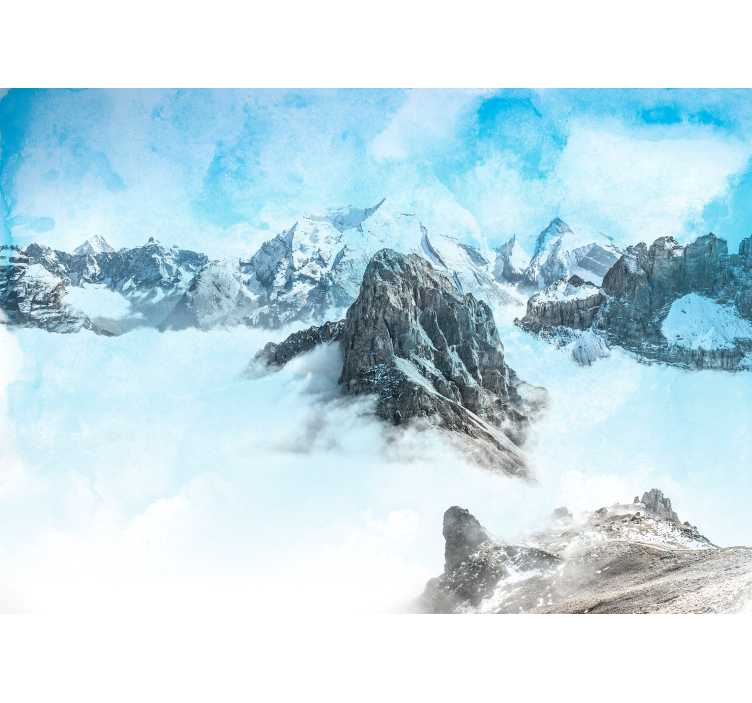 Wall mural mountain majestic icy peaks - TenStickers
