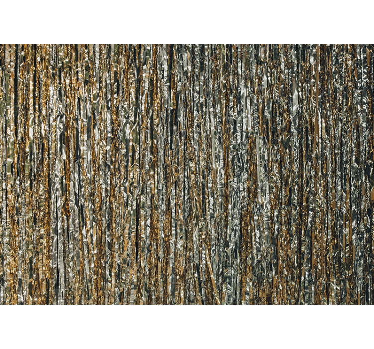 Texture wall mural shimmering metallic stripes - TenStickers
