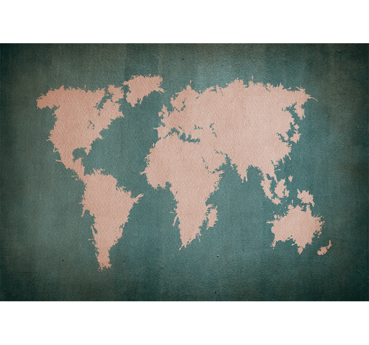 World map wallpaper global world outline - TenStickers