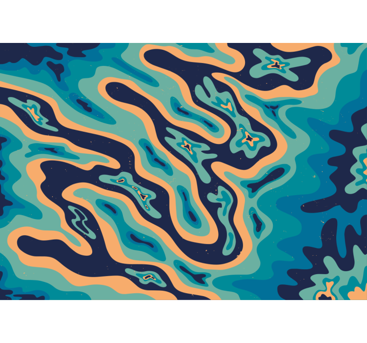 Blue modern elements Abstract Wall Murals - TenStickers