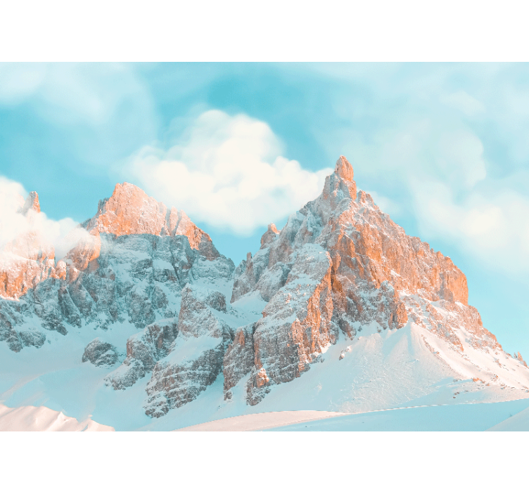 Wall mural mountain regal frosty peaks - TenStickers