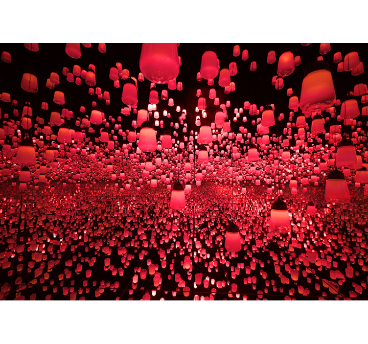 Abstract wall mural floating lanterns dream - TenStickers