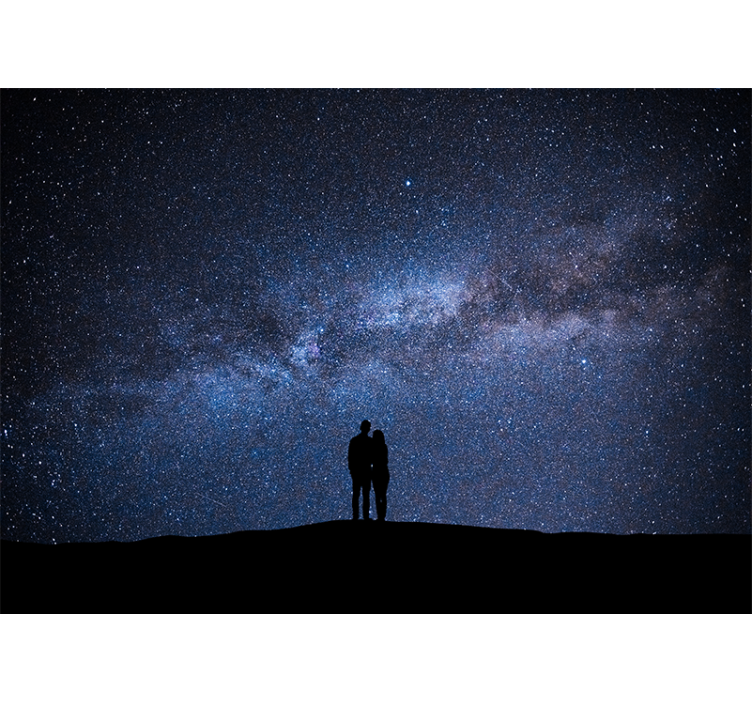 Romantic wall mural starry night romance - TenStickers