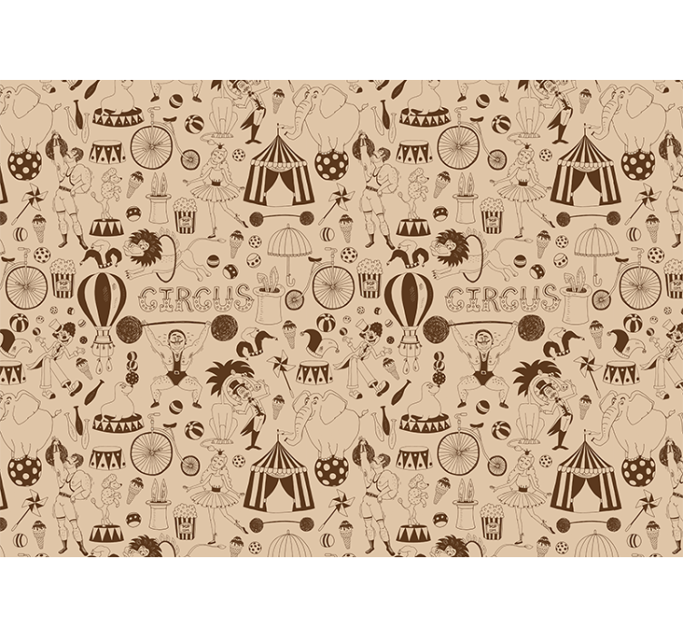 People wall mural circus performance art - TenStickers