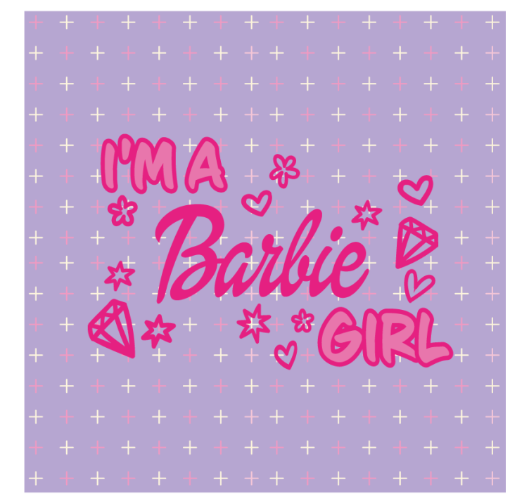 Quote wall mural i'm a barbie girl - TenStickers