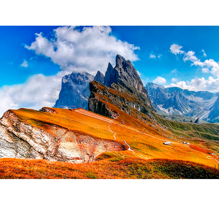 Landscape wall mural mountain peaks panorama - TenStickers
