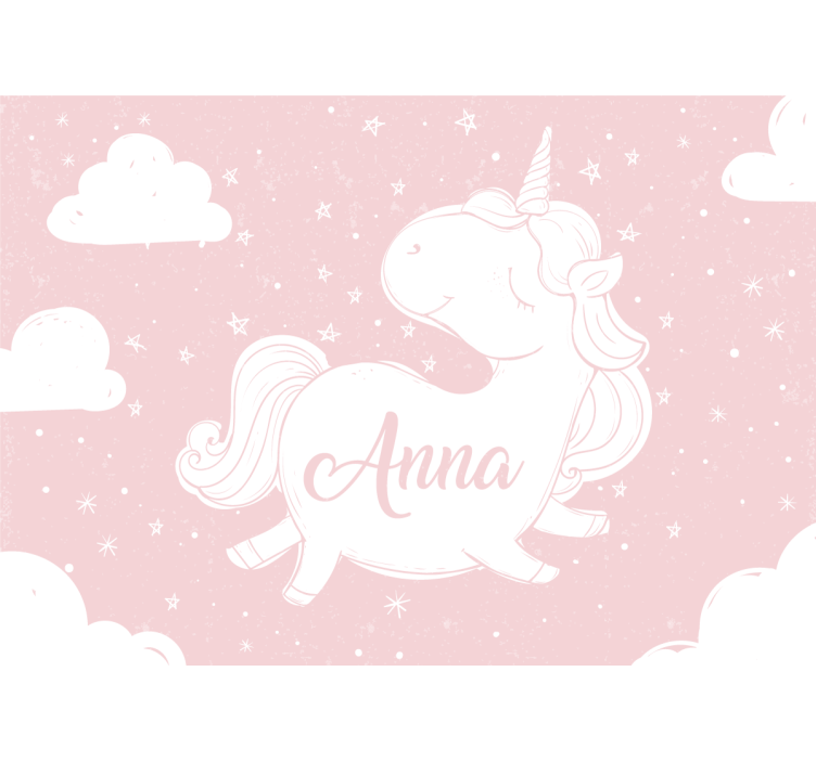 Childrens wall mural playful unicorn design - TenStickers