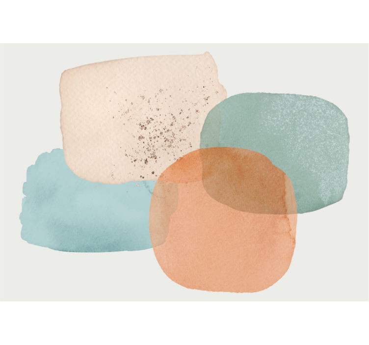 Soft Circular Forms abstract wall mural - TenStickers