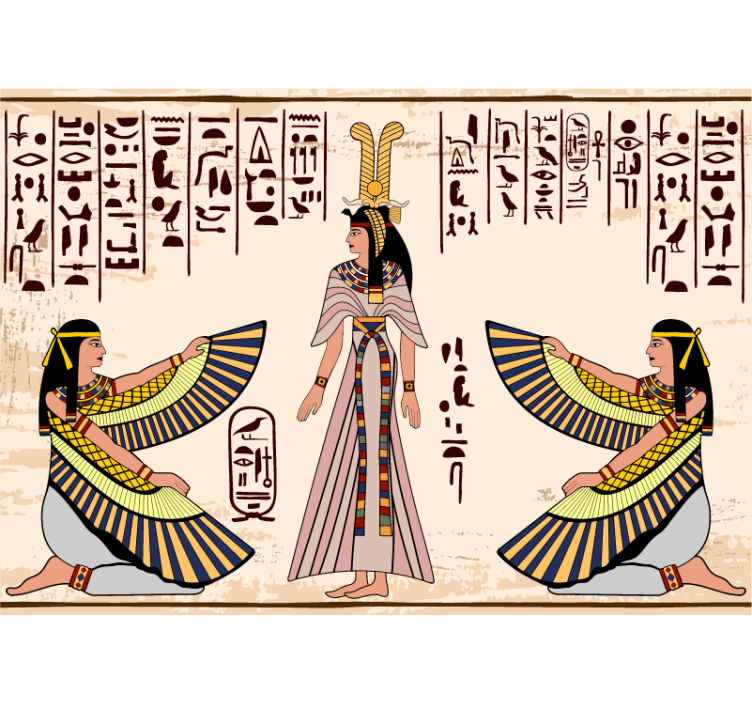 Animals wall mural ancient egyptian designs - TenStickers