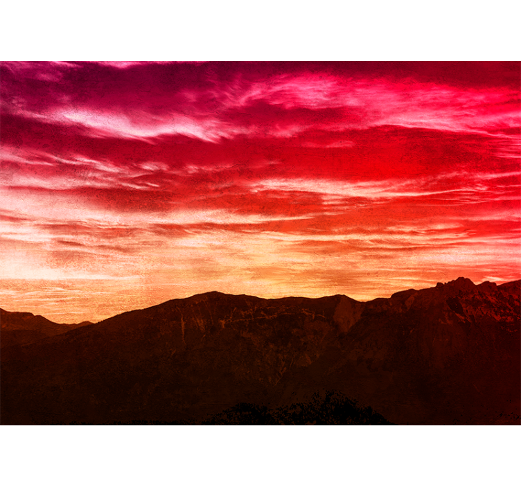 Wall mural mountain majestic mountain twilight - TenStickers