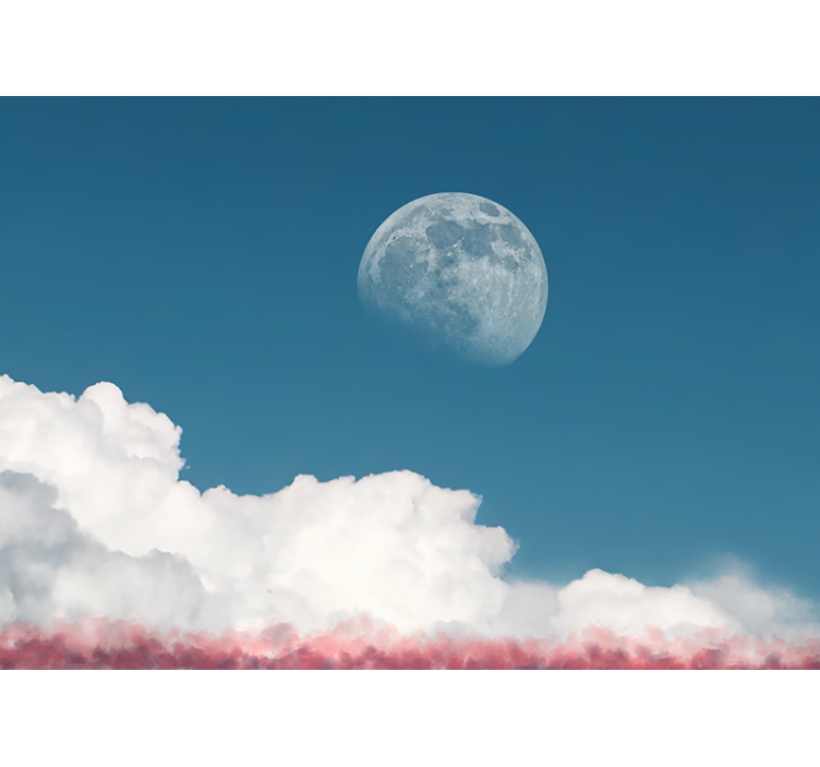 Sky wall mural lunar cloud perspective - TenStickers