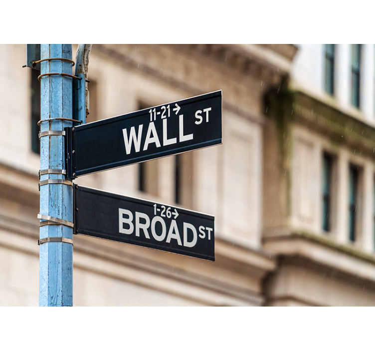 City wall mural wall street sign artwork - TenStickers