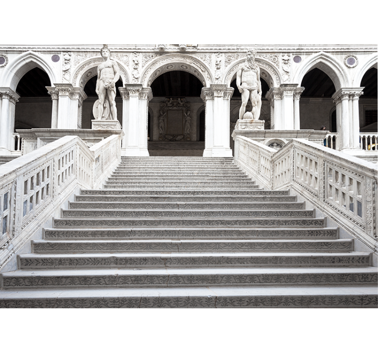 Classic art wall mural of majestic stone stairs - TenStickers