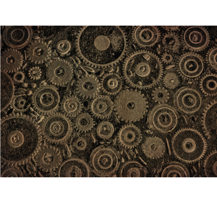 Gear patterns texture texture wall mural - TenStickers