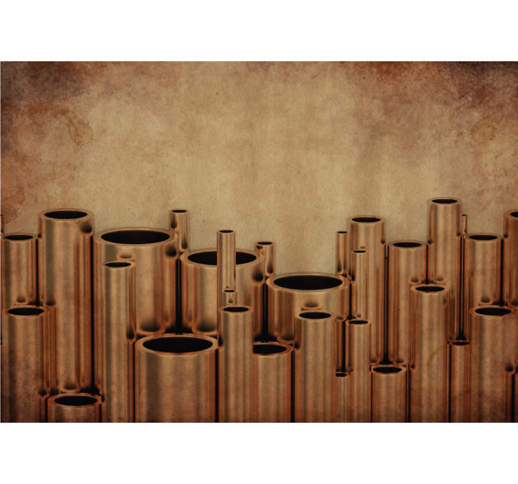 Texture wall mural textured pipe arrangement - TenStickers