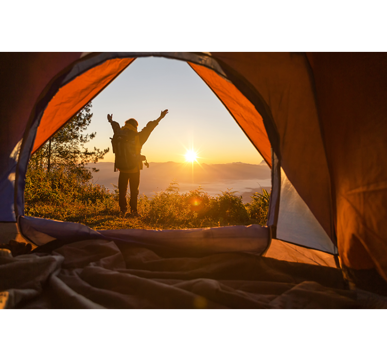 Wall mural nature sunrise adventure joy - TenStickers