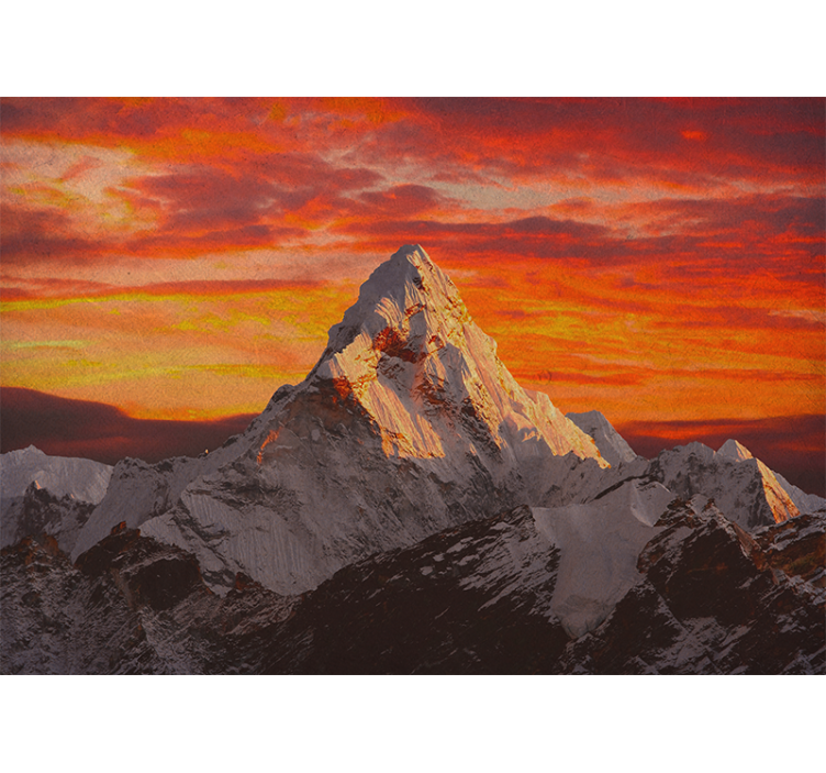 Wall mural mountain majestic mountain sunset - TenStickers