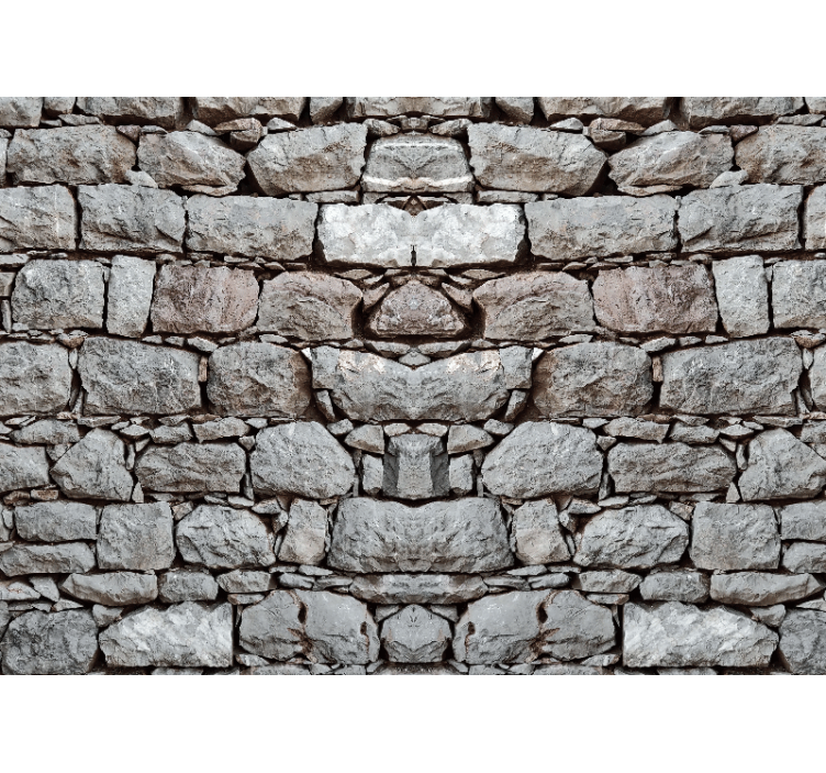Mural stone wall with rugged stone texture - TenStickers
