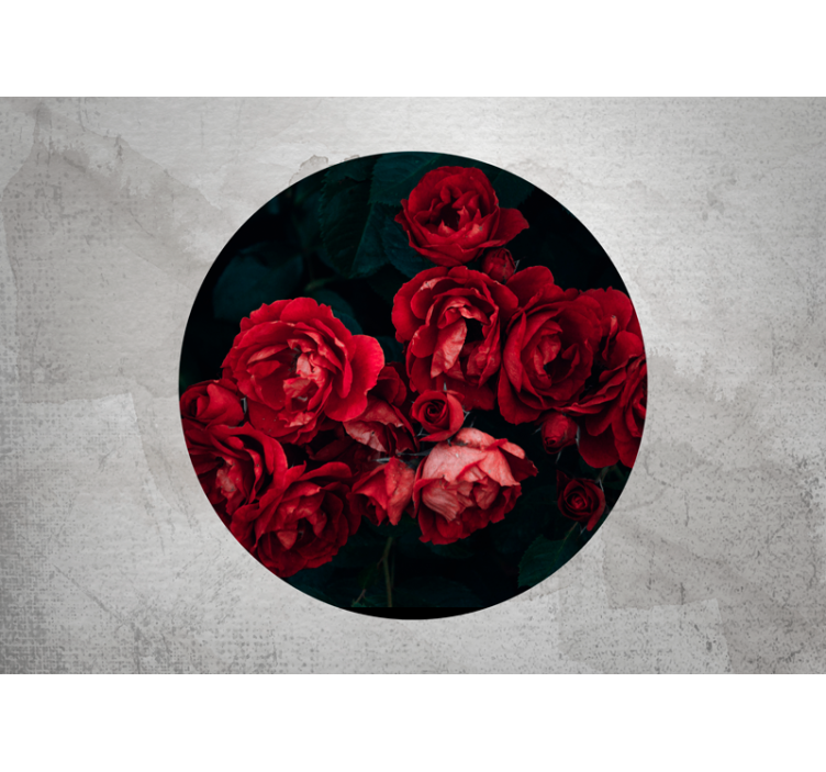 Wall mural roses red rose blooms - TenStickers