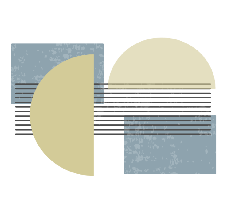 Art wall mural geometric shapes design - TenStickers