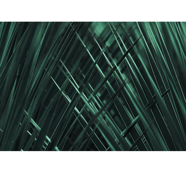 Wall mural nature textured green strands - TenStickers
