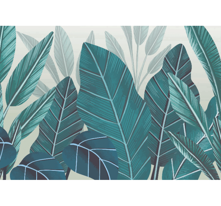 Wall mural nature tropical foliage elements - TenStickers