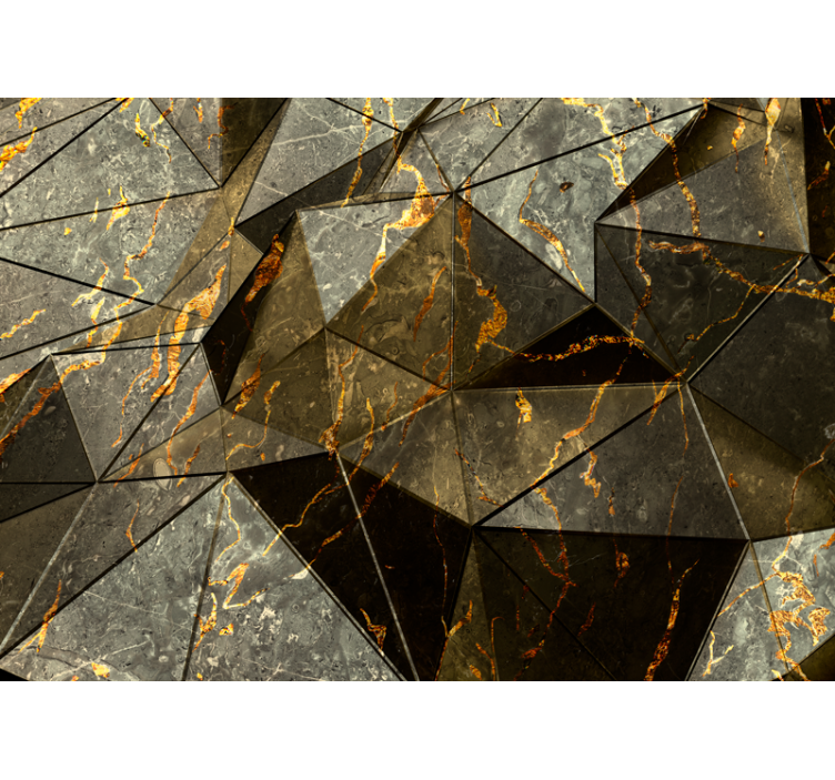 Texture wall mural geometric stone design - TenStickers