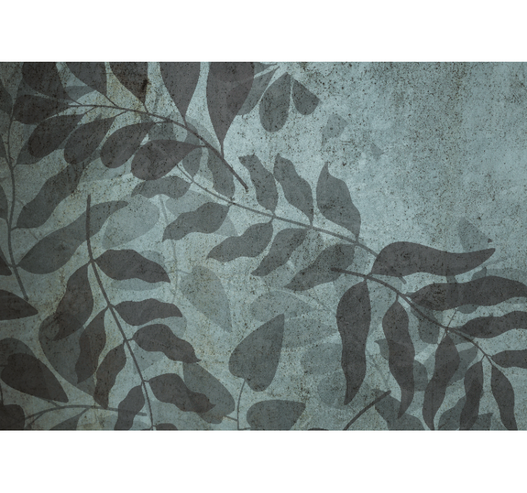 Wall mural nature muted leaf designs - TenStickers