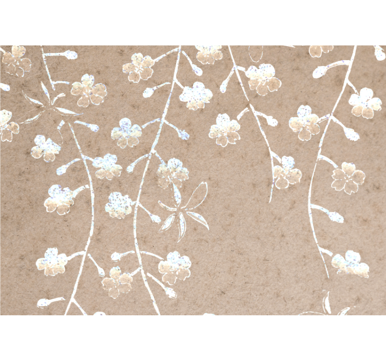 Flower wall mural delicate floral branches - TenStickers