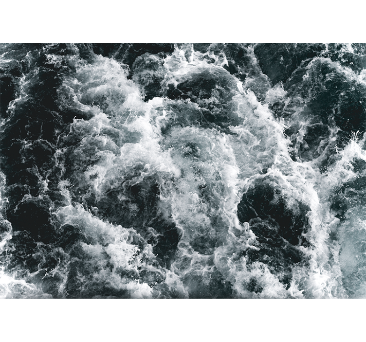 Under the sea wall mural churning ocean waves - TenStickers