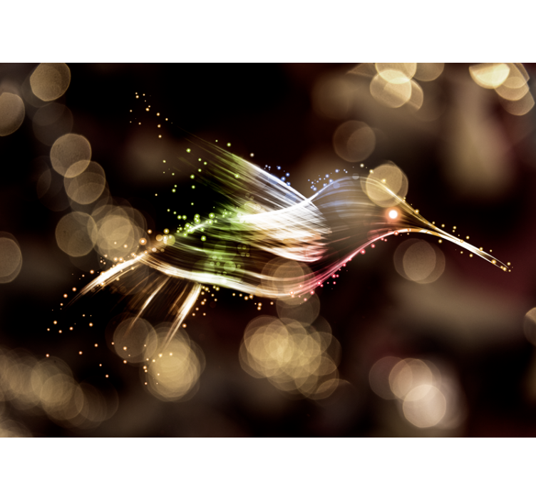 Abstract wall mural dynamic light waves - TenStickers