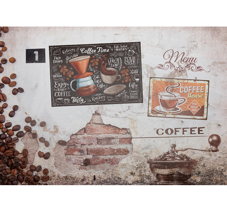 Industrial Cafe & Food Theme vintage wall mural - TenStickers