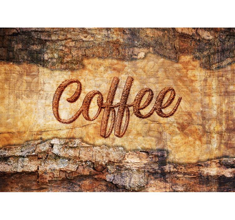 Coffee textured design quote wall mural - TenStickers