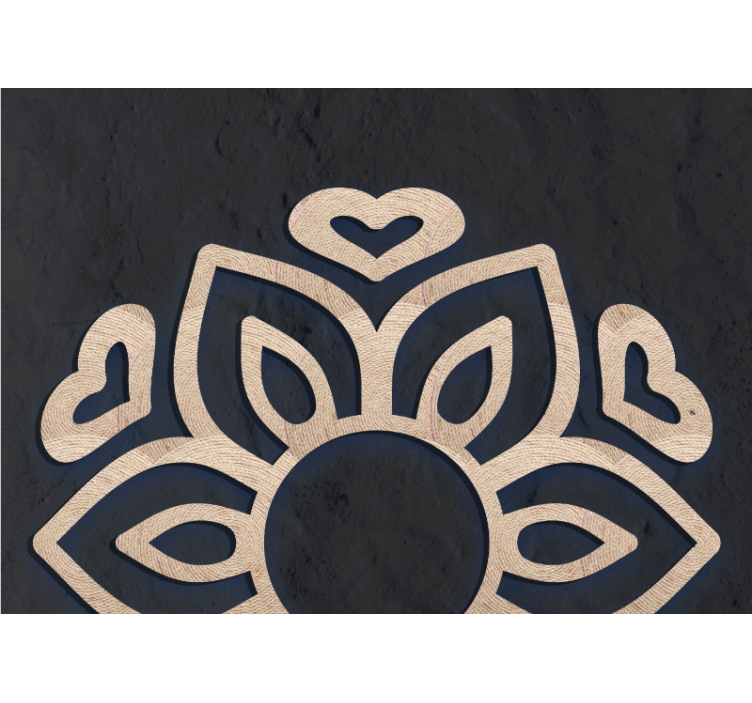 Wall mural buddha heart lotus design - TenStickers