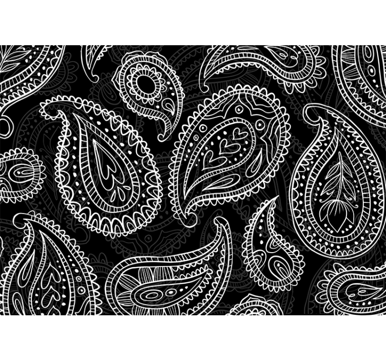Texture wall mural intricate paisley patterns - TenStickers