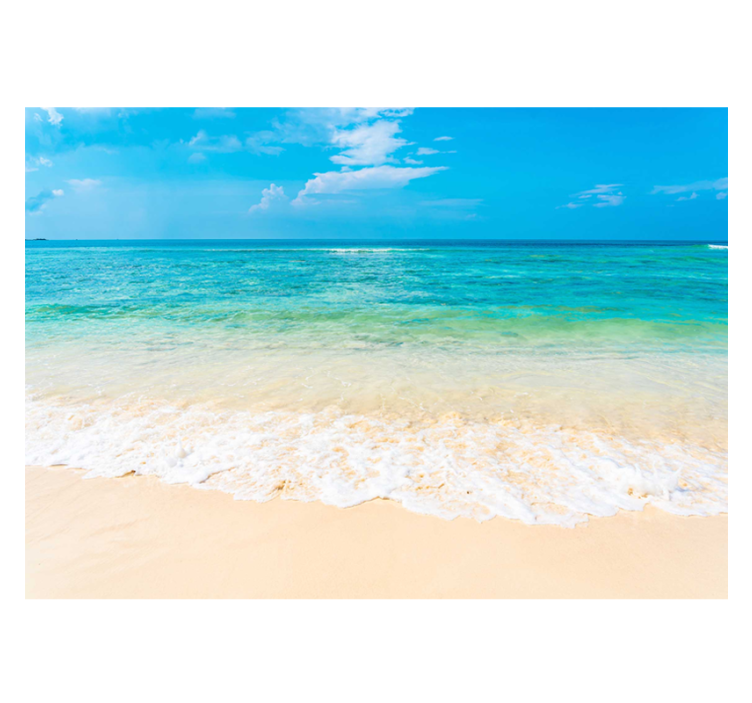 crystal clear beach under the sea mural - TenStickers